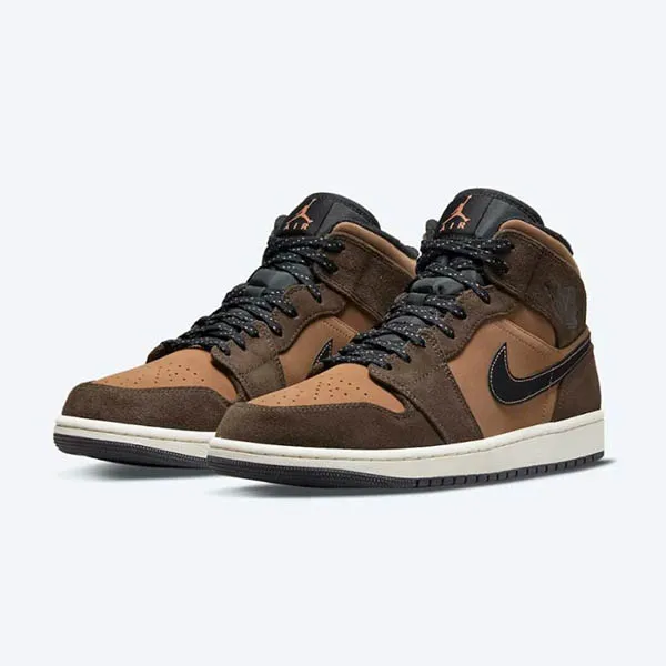 Giày Thể Thao Nike Air Jordan 1 Mid Se Dark Chocolate DC7294-200 Màu Nâu Đen Size 40.5 - Giày - Vua Hàng Hiệu