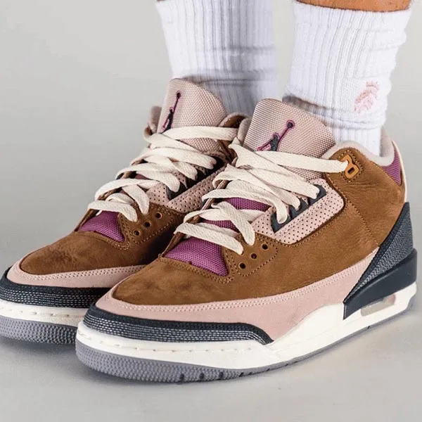 Giày Thể Thao Nike Air Jordan 3 Retro DR8869-200 Màu Nâu Size 40 - Giày - Vua Hàng Hiệu