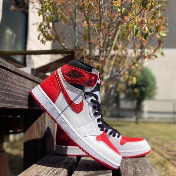 Giày Thể Thao Nike Jordan 1 High Heritage 555088-161 Màu Trắng Đỏ Size 40 - 1