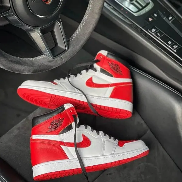 Giày Thể Thao Nike Jordan 1 High Heritage 555088-161 Màu Trắng Đỏ Size 40 - 3