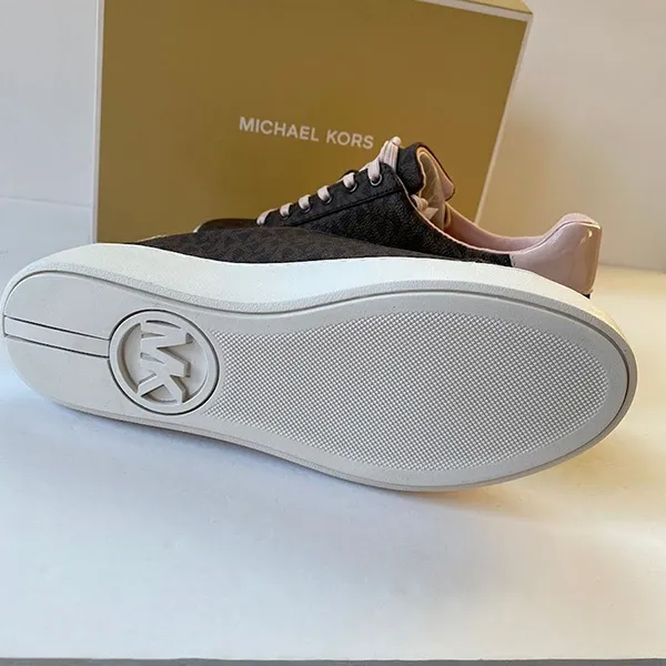 Giày Thể Thao Nữ Michael Kors MK Poppy Logo and Faux Patent Leather Sneaker 49R2POFS3B Phối Màu Size 38 - Giày - Vua Hàng Hiệu