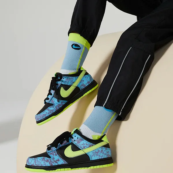 Giày Thể Thao Trẻ Em Nike Dunk Low SE DV1695-900 Màu Xanh Đen Size 34 - Giày - Vua Hàng Hiệu