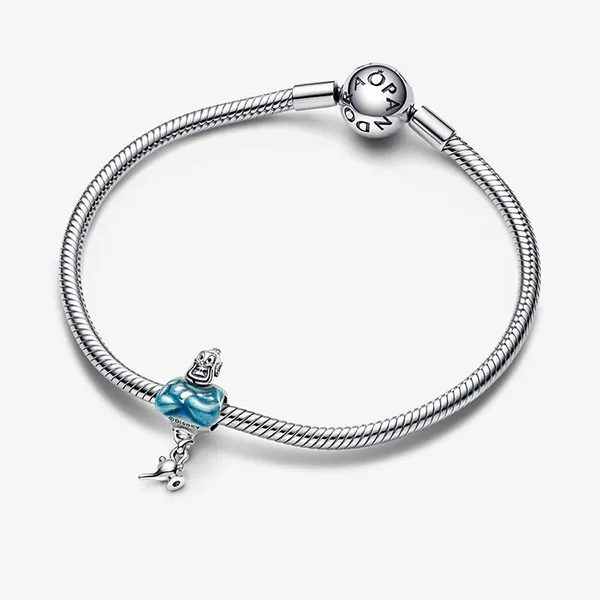 Hạt Vòng Charm Pandora Disney Aladdin Genie & Lamp Charm 792348c01 Màu Xanh Blue