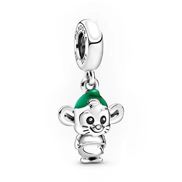 Hạt Vòng Charm Pandora Disney Cinderella Gus Mouse Dangle 798849C01 Màu Xanh Bạc - Trang sức - Vua Hàng Hiệu