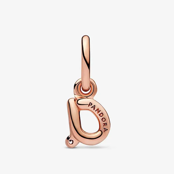 Hạt Vòng Charm Pandora Letter A Script Alphabet Dangle Charm 782531C01 Màu Vàng Hồng - Trang sức - Vua Hàng Hiệu