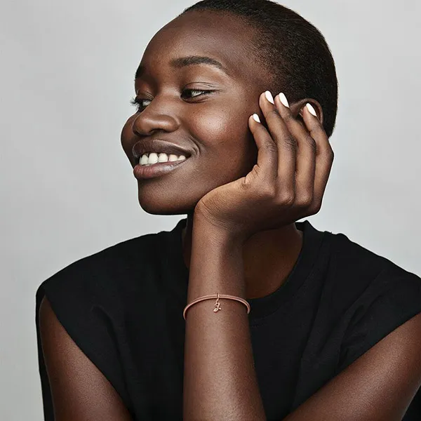 Hạt Vòng Charm Pandora Letter G Script Alphabet Dangle Charm 782535C01 Màu Vàng Hồng