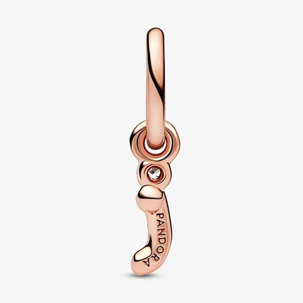 Hạt Vòng Charm Pandora Letter I Script Alphabet Dangle Charm 782473C01 Màu Vàng Hồng