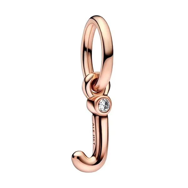 Hạt Vòng Charm Pandora Letter J Script Alphabet Dangle Charm 782465C01 Màu Vàng Hồng - Trang sức - Vua Hàng Hiệu