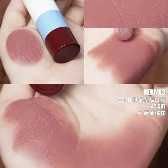 Son Rouge Hermès 45 Rose Ombré Satin Màu Hồng Đất
