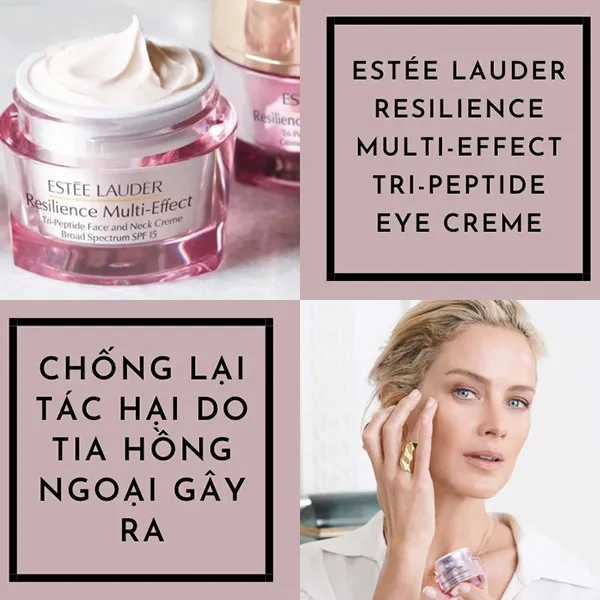 Kem Dưỡng Mắt Estee Lauder Resilience Multi Effect Tri-Peptide Eye Crème 15ml (Không Box) - Mỹ phẩm - Vua Hàng Hiệu