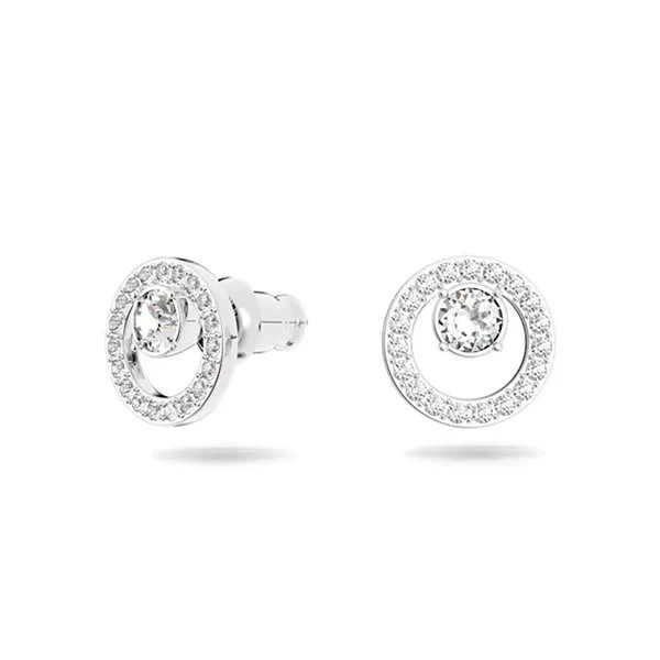 Khuyên Tai Swarovski Creativity Stud Earrings White, Rhodium Plated 5201707 Màu Trắng