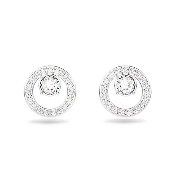 Khuyên Tai Swarovski Creativity Stud Earrings White, Rhodium Plated 5201707 Màu Trắng