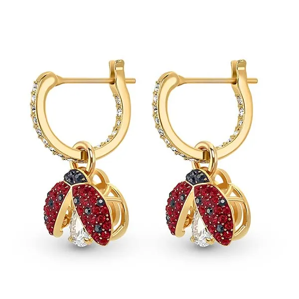 Khuyên Tai Swarovski Sparkling Dance Ladybug Drop Earrings 5537490 Màu Vàng Đỏ
