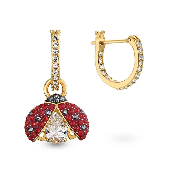 Khuyên Tai Swarovski Sparkling Dance Ladybug Drop Earrings 5537490 Màu Vàng Đỏ