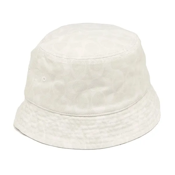 Mũ Coach Signature Denim Bucket Hat C9121 Màu Trắng - Mũ nón - Vua Hàng Hiệu