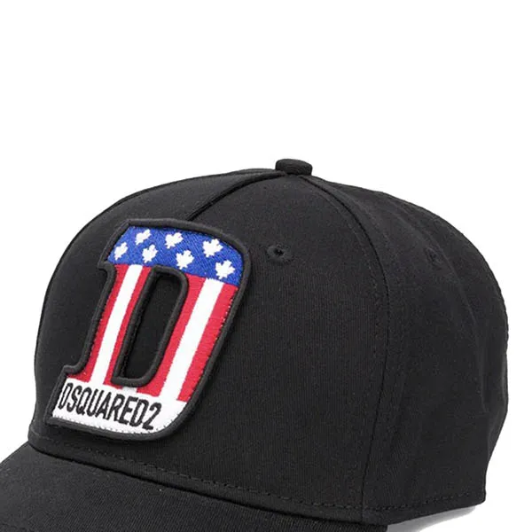 Mũ Dsquared2 D-Patch Iconic Baseball Cap Màu Đen