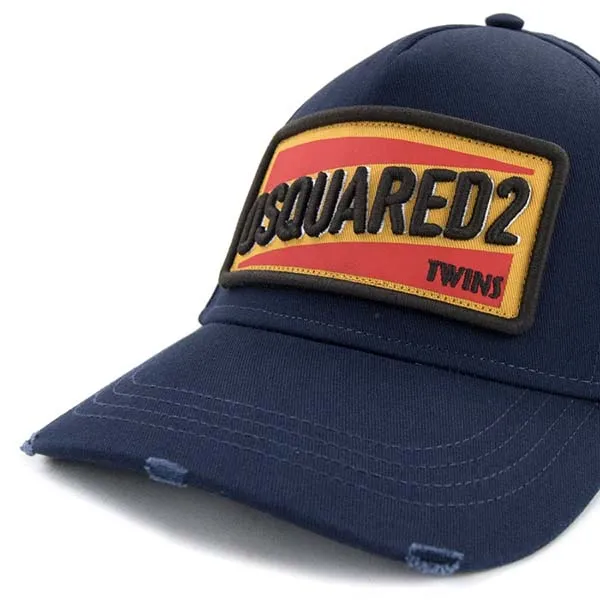 Mũ Dsquared2 Gabardine Caten Baseball Cap Màu Xanh Navy