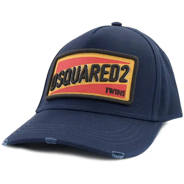 Mũ Dsquared2 Gabardine Caten Baseball Cap Màu Xanh Navy