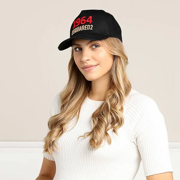 Mũ Dsquared2 Iconic Baseball Cap 1964 Màu Đen