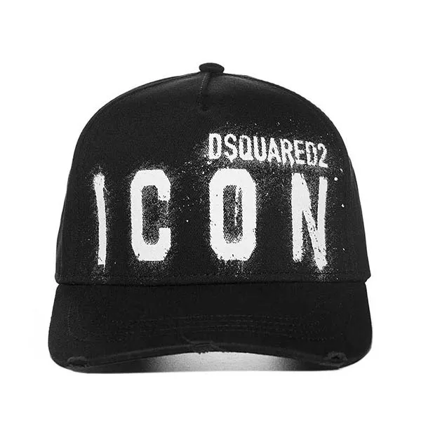 Mũ Dsquared2 Logo Embroidered Baseball Cap Màu Đen