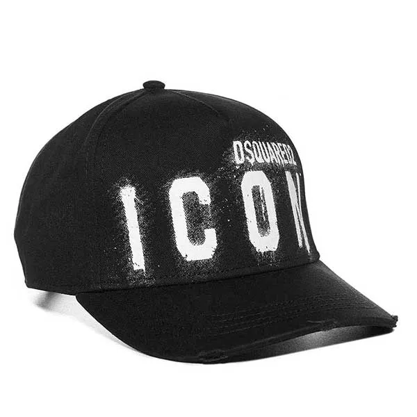 Mũ Dsquared2 Logo Embroidered Baseball Cap Màu Đen
