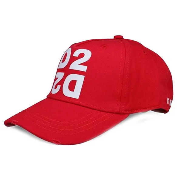 Mũ Dsquared2 Logo-Print Cotton Cap Màu Đỏ - Mũ nón - Vua Hàng Hiệu