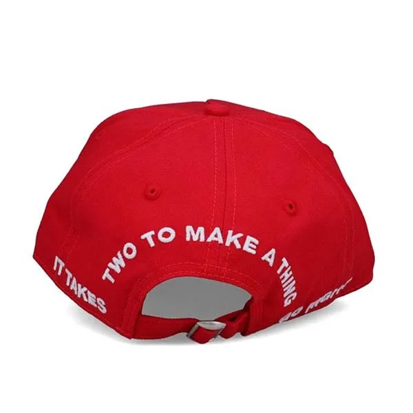 Mũ Dsquared2 Logo-Print Cotton Cap Màu Đỏ - Mũ nón - Vua Hàng Hiệu