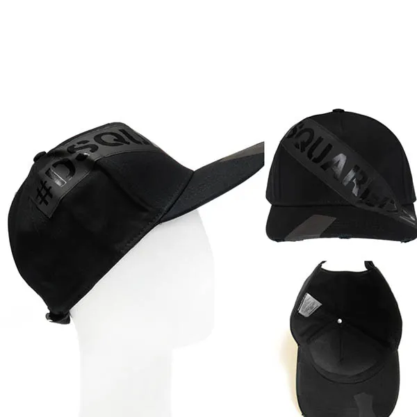 Mũ Dsquared2 Logo Tape Black Baseball Cap BCM017305C000012124 Màu Đen
