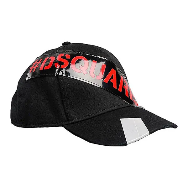 Mũ Dsquared2 Logo Tape Black Baseball Cap Màu Đen Đỏ - Mũ nón - Vua Hàng Hiệu