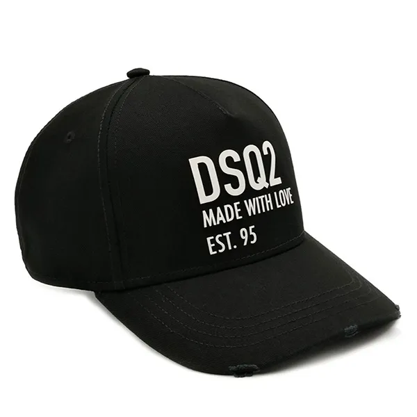 Mũ Dsquared2 Made With Love Baseball Cap Màu Đen - Mũ nón - Vua Hàng Hiệu