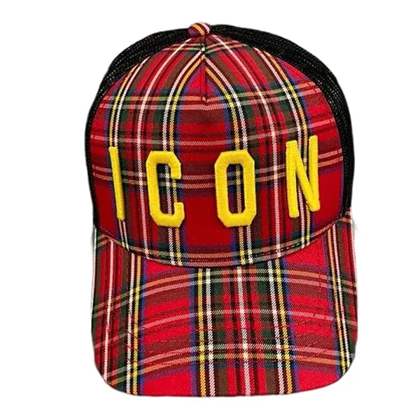 Mũ Dsquared2 Men's Icon Plaid Baseball Cap Màu Đỏ - Mũ nón - Vua Hàng Hiệu