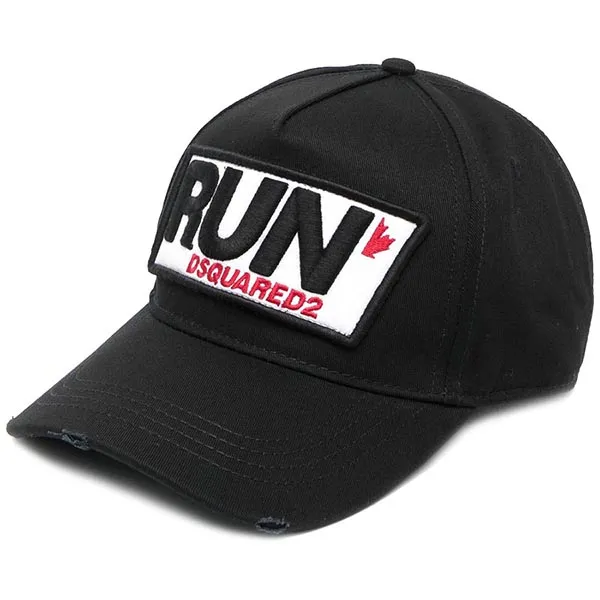 Mũ Dsquared2 Run Cargo Baseball Cap Black Màu Đen