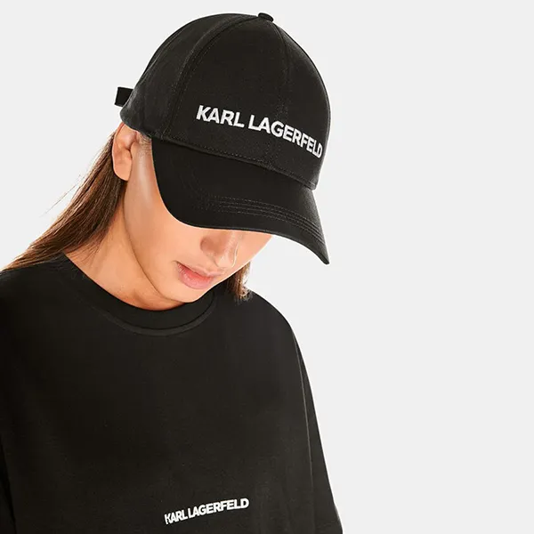 Mũ Karl Lagerfeld Karl Essential Logo Cap 205W3413 A999 Màu Đen - Mũ nón - Vua Hàng Hiệu