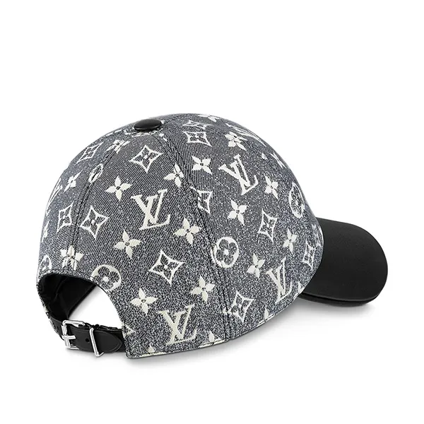 Mũ Louis Vuitton LV Monogram Jacquard Denim Cap M7028M Màu Xám Đen Size M - Mũ nón - Vua Hàng Hiệu