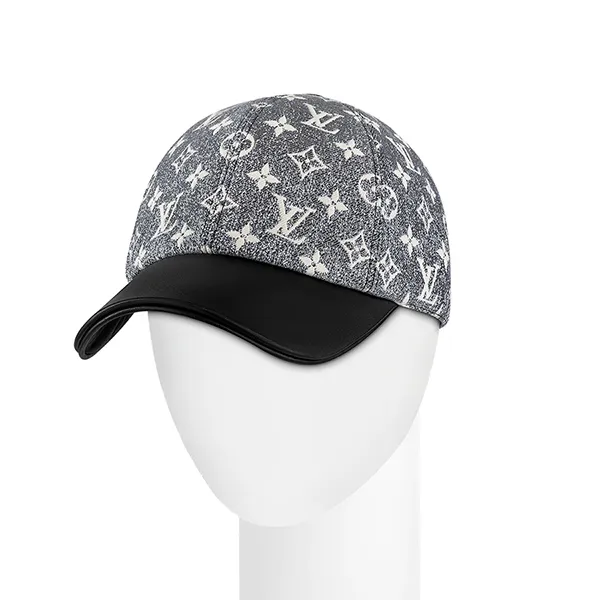 Mũ Louis Vuitton LV Monogram Jacquard Denim Cap M7028M Màu Xám Đen Size M - Mũ nón - Vua Hàng Hiệu
