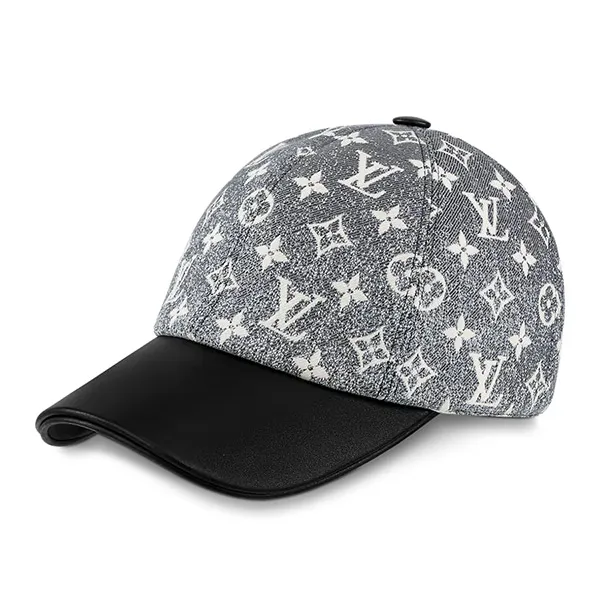 Mũ Louis Vuitton LV Monogram Jacquard Denim Cap M7028M Màu Xám Đen Size M - Mũ nón - Vua Hàng Hiệu