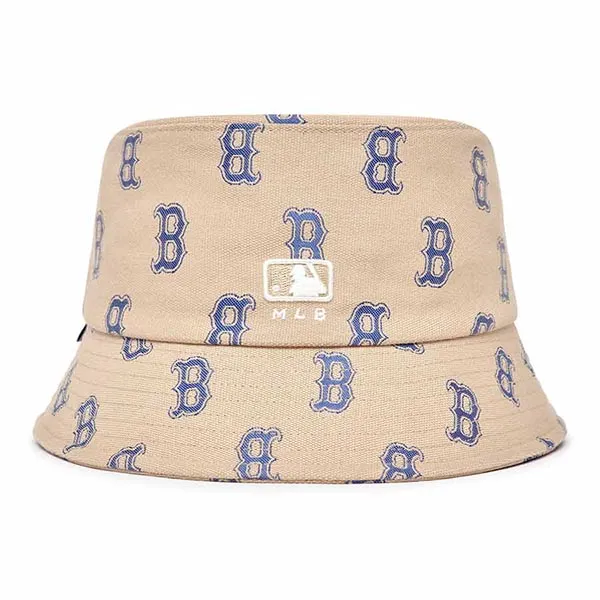 Mũ MLB Bucket Big Classic Monogram Boston Red Sox 3AHTM013N-43SAL Màu Nâu