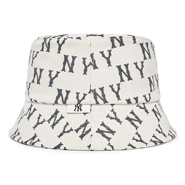 Mũ MLB Bucket Big Classic Monogram New York Yankees 3AHTM013N-50CRS Màu Trắng