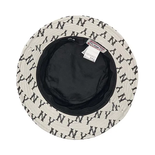 Mũ MLB Bucket Big Classic Monogram New York Yankees 3AHTM013N-50CRS Màu Trắng
