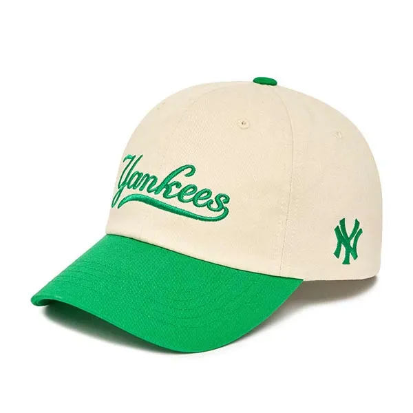 Mũ MLB Curlsive Color New York Yankees 3ACPC013N-50GND Màu Kem Xanh
