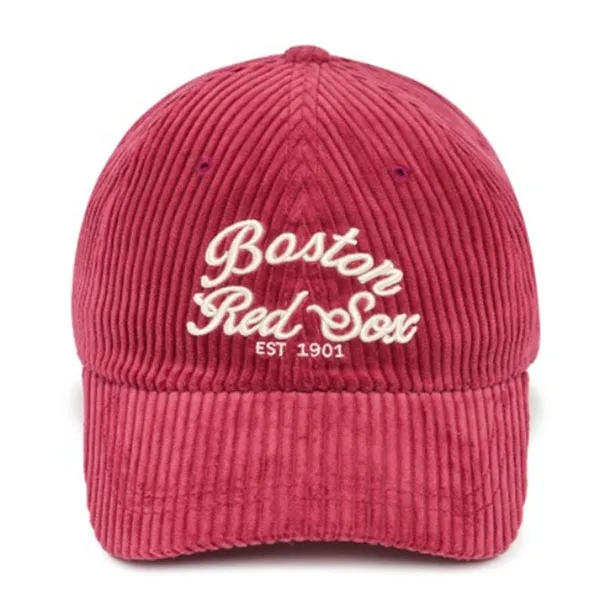 Mũ MLB Cursive Corduroy Ball Cap Boston Redsox 3ACP71026-43WIS Màu Đỏ