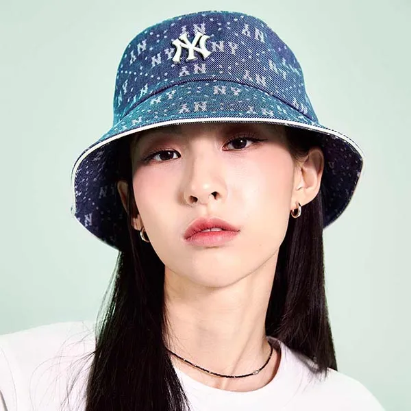 Mũ MLB Bucket Denim New York Yankees 3AHTMD13N-50NYD Màu Xanh Size 57 - Mũ nón - Vua Hàng Hiệu