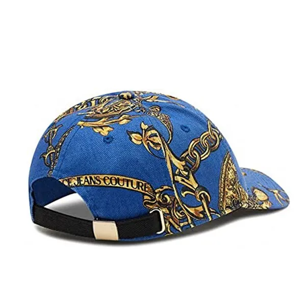 Mũ Versace Jeans Couture Blue Hat In Barocco Print Màu Xanh Vàng - Mũ nón - Vua Hàng Hiệu