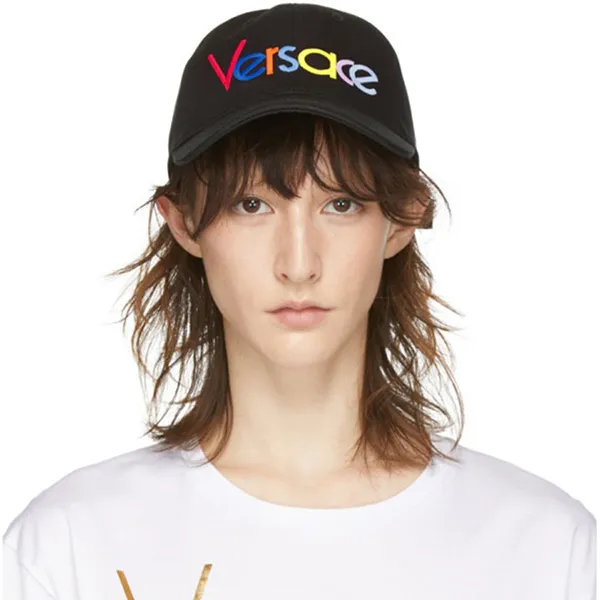 Mũ Versace Rainbow Logo Cap Màu Đen Size 59