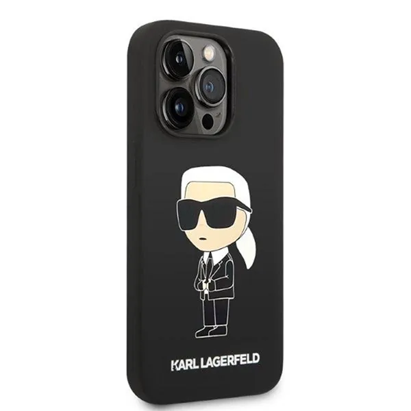 Ốp Điên Thoại Karl Lagerfeld Hardcase Silicone NFT Ikonik Magsafe iphone 14 Pro Màu Đen