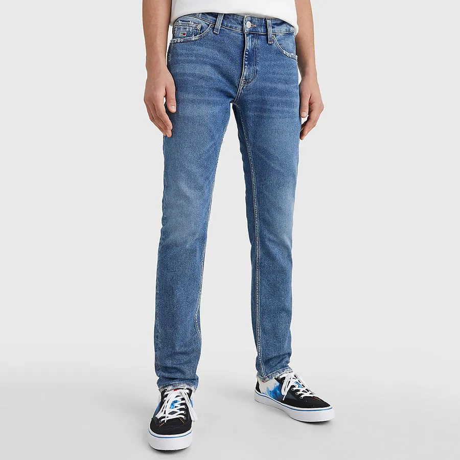 Quần Jean Tommy Hilfiger Medium Rise Slim Fit Jean 78J3888 Màu Xanh Sáng Size 31