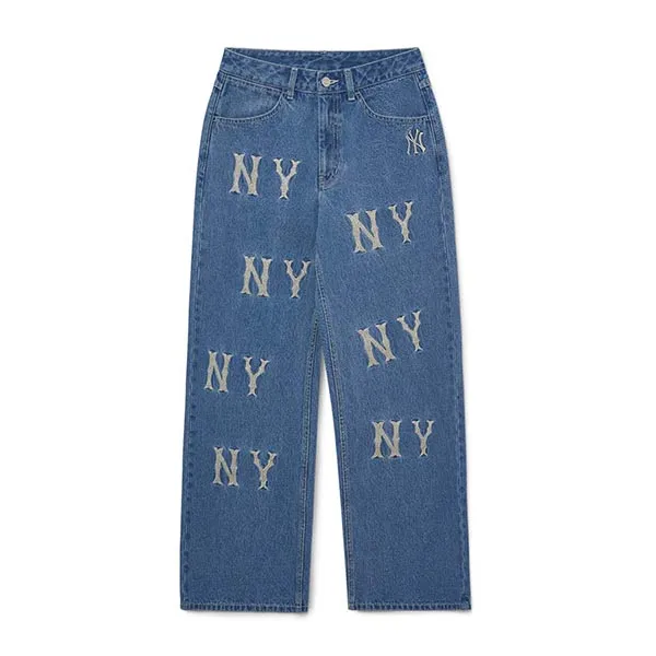Quần Jean Nữ MLB denim logo Mega New York Yankees 3FDPB0131-50INS Màu Xanh Size XS - Thời trang - Vua Hàng Hiệu