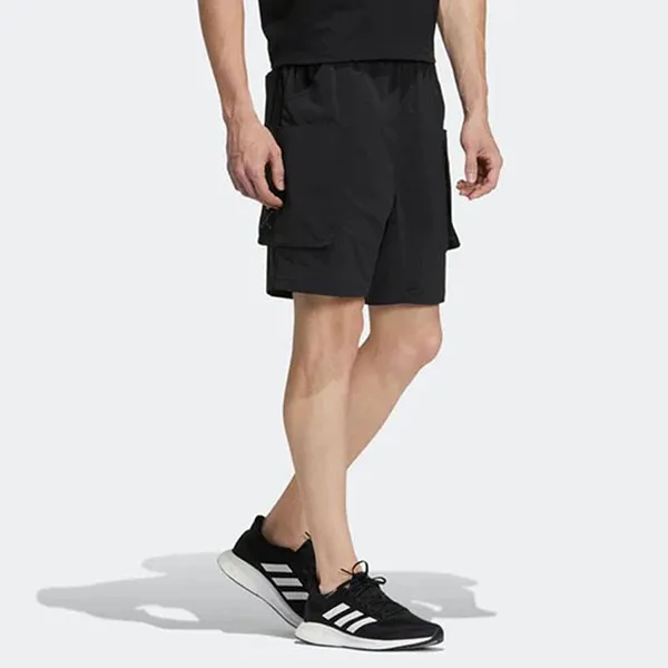 Quần Shorts Adidas Solid Color Elastic Waistband Big Pocket Black HD0029 Màu Đen Size XS