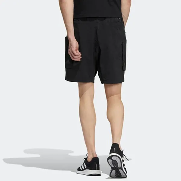 Quần Shorts Adidas Solid Color Elastic Waistband Big Pocket Black HD0029 Màu Đen Size XS