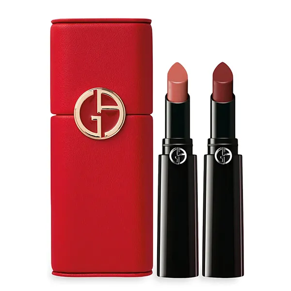 Set Son Kem Giorgio Armani Lip Power Long-Lasting Satin Lipstick Duo Set - Son Môi - Vua Hàng Hiệu